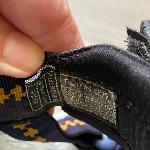 Teva Navy and Yellow Men's Sandals - Picture 2 of 4